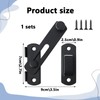 1PCS Thicker Garage Door Lock Gate Lock Black Door Stainless