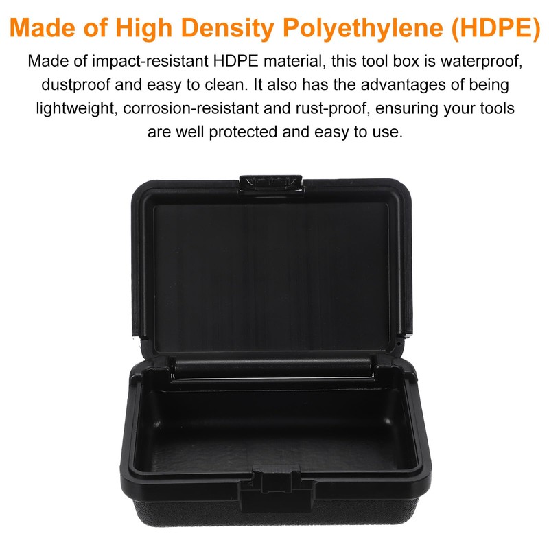 sourcing map Hard Carry Case 6.5" High-Density Polyethylene Empty Tool