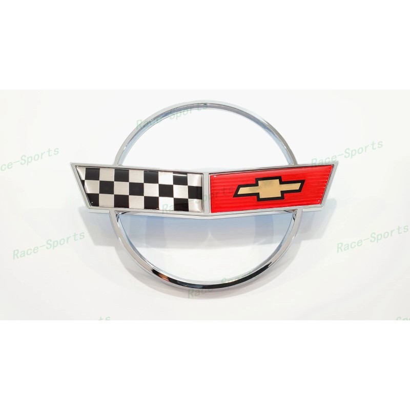 AUTO Chrome Red Front Nose Hood Rear Gas Lid Cross
