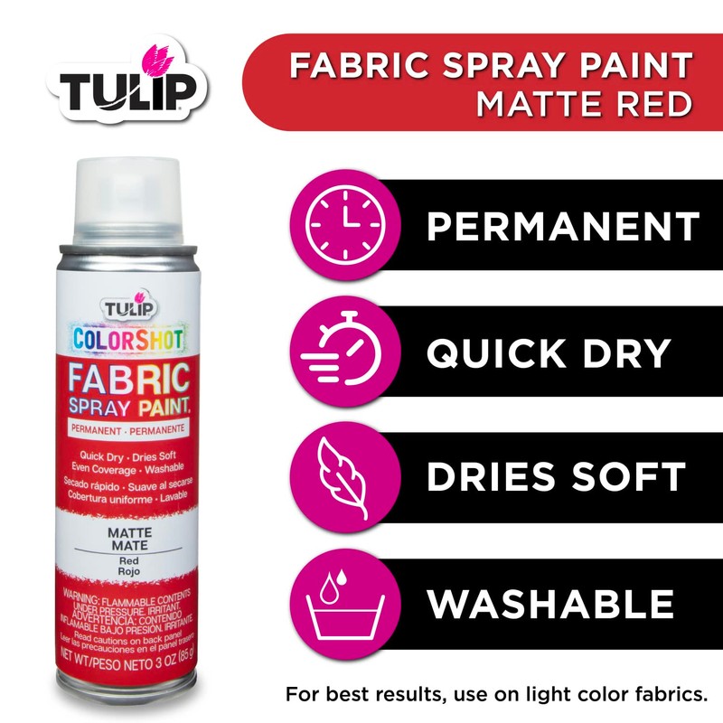 Tulip ColorShot Instant Fabric Spray Color 3oz. Red