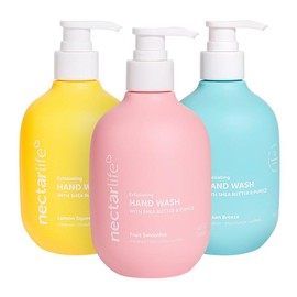 Exfoliating Hand Wash 3 Pack with Jojoba and Shea Butter Nail Scent Nail Scent exfoliating  soap - Scent: Fruit Smoothie