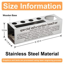 CINRLLA Special Education Teacher Appreciation Gifts, Special Education Teacher Definition Pen Holder for Desk, Pen Holder with Sticky Notes Holder, Office Stationery Organizer, CPA337