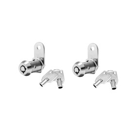 Kingsley Tubular Cam Lock with 1-1/2" Cylinder (2 Pack), Chrome Finish, Keyed Alike, RV Lock Replacement, Camper Lock, Cabinet Lock, ATM, Vending Machine, Tool Box Lock, File Cabinet, Arcade Lock