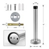 Door Stopper, 5 Inch Long Door Stop, Wall Mount, Brushed