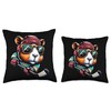 Ice Hockey Hamster Coolest Player Ever Throw Pillow
