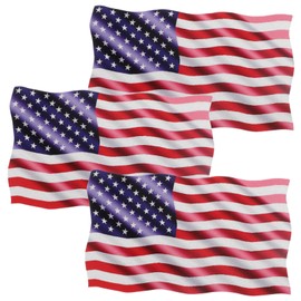 BUGUUYO Car Exterior Stickers 3pcs American Flag Magnets Magnetic Car Decals Reflective Truck Stickers