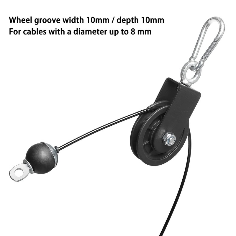 Vishusju 90mm Pulley Wheel for Cable Machines Silent Bearing Home