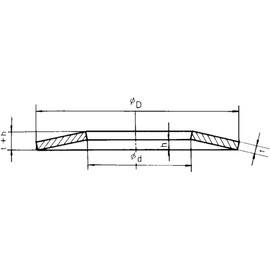 Trusco T22003 Disc Springs, For Heavy Loads, Outer Diameter 0.5 inches (12.5 mm), Inner Diameter 6.2 (10 Pieces)