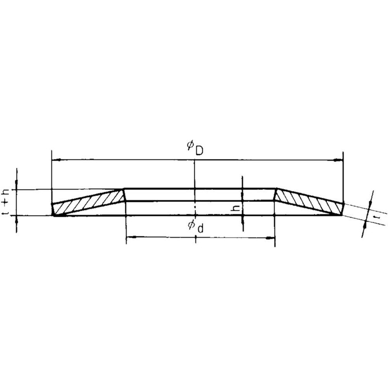 Trusco T22003 Disc Springs, For Heavy Loads, Outer Diameter 0.5