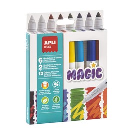 APLI Kids 16808 Magic Felt Tip Pens Pack of 8 Individual