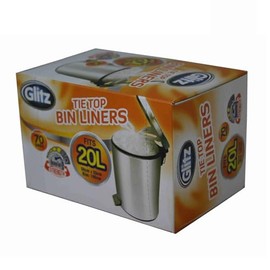 Glitz Small Tie Top Kitchen Garbage Bag, 20 Liter, 50x53cm (70 Bags)