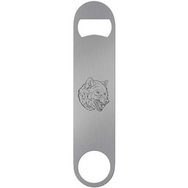 'Snarling Wolf Head' Bar Blade Bottle Opener (BR00020779)