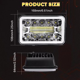 Colight 4PCS 4x6" inch LED Headlights DRL Hi/Lo For 1982-1987 Buick Regal Grand National