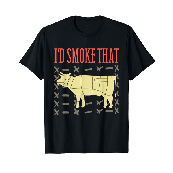 Cow Barbecue Steak Grilled Meat Beef Smoked Funny BBQ T-Shirt