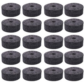 A-xctoe Round Soft Grey Cymbal Stand Felt Washer Replacement for Drum Set of 20 (100)