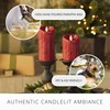 Luminara Wax Drip Flameless LED Candle, Burgundy 3" x 4.5",