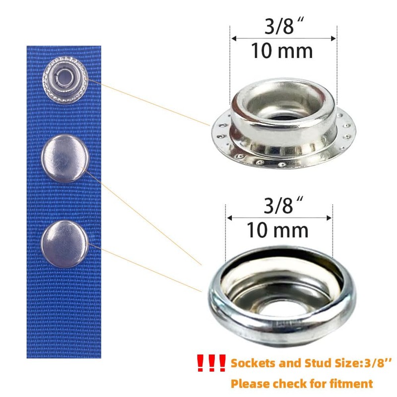 Boat Cover Snap Extender for Boat Canvas,Steel Snap Extender,Extension Sizes