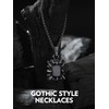 Bandmax Gothic Dragon Claw Black Stone Pendant Necklace for Men