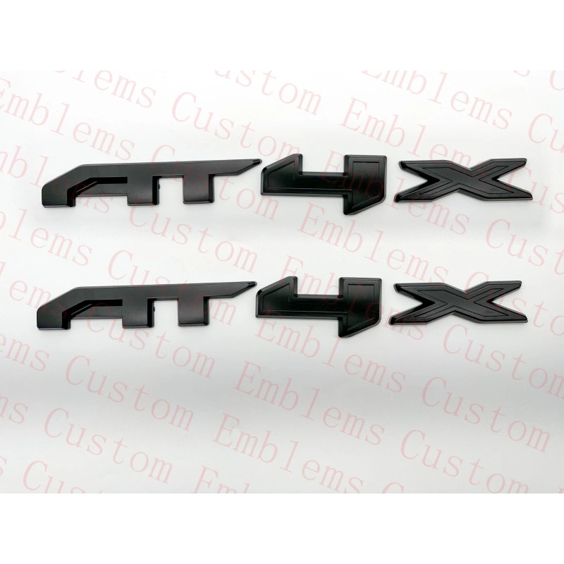 Auto 4PCS Grill Doors Rear Matte Black AT4X OVERLAY Emblem