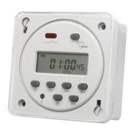 Baomain CN101A AC/DC 12V Digital LCD Power Programmable Timer Time Switch Relay with Waterproof Cover 16A Amp (CN101A - 12V)