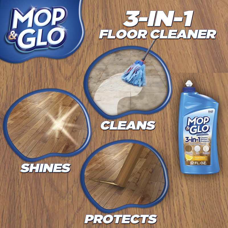 Mop & Glo Professional Multi-Surface Floor Cleaner, Fresh Citrus Scent,