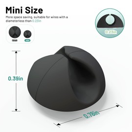 Znben 18 Pack Mini Cable Clips, Znben Cord Organizer Holder Adhesive Cord Management Charger Wire Holder Clips for Desk, Home, Office, Car, Cubicle, Nightstand Black