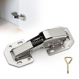 Ravinte 4 Pack Soft Close Hidden Hinges Surface Mount Kitchen Cabinet Hinges, No Pre-drilled Heavy Duty for Kitchen Cabinet Cupboard Door