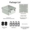 LeMotech Electrical Box, IP67 Waterproof Hinged Clear Cover Stainless Steel