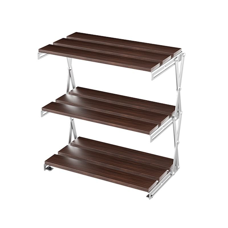 Fitzkor 3 Tiered Foldable Desk Shelf Table orangernizer Wood Rack