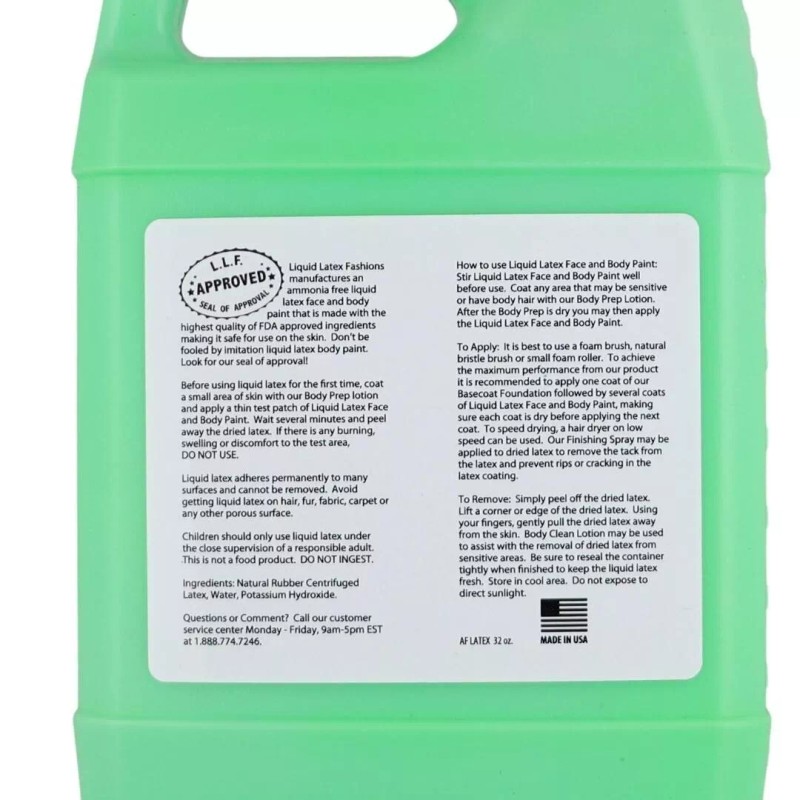 Liquid Latex Fluorescent Green 32 Fl Oz - Liquid Latex