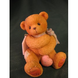 Cherished Teddies Diana,hugging self w/heart at feet 786845
