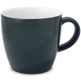 FORLIFE Uni Tea/Coffee Cup with Handle (Set of 4), 11 oz, Black Graphite