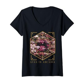 Womens Retro Even In Vintage Arcadia Gift for Men and Women V-Neck T-Shirt