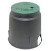 Dura 7 in. Round Valve Box in Black Body Green