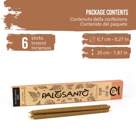 PALOSANTO - Natural Palo Santo Incense Sticks with Wiracoa - 100% Natural - Activate Positive Energy and Keep Negative Thoughts Away - 6 Incense Sticks