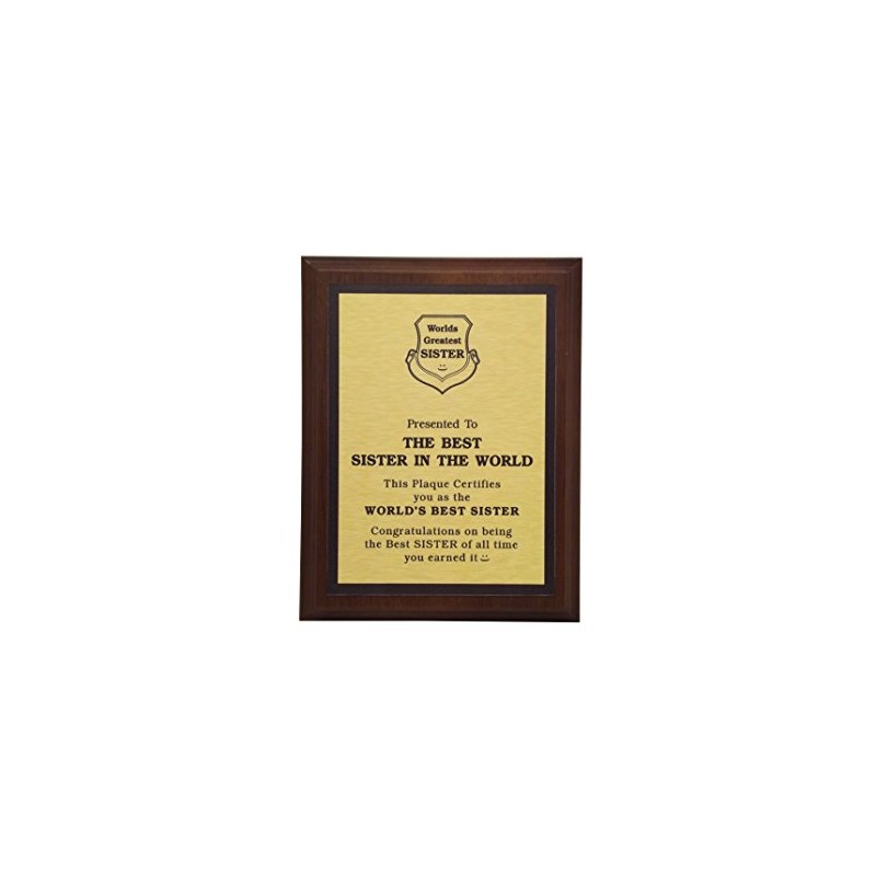 aahs!! Engraving Worlds Greatest Plaques (Best Sister in The World,