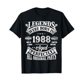 36th Birthday Tee 36 Years Old Vintage Legends Born In 1988 T-Shirt
