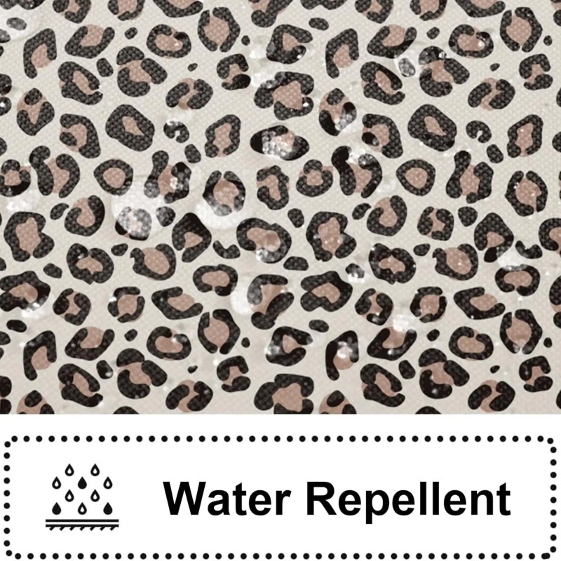 Light Beige Leopard Print Shower Curtain Fun Stylish Bath Spaces