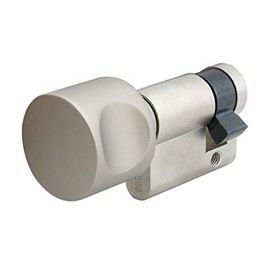 FELGNER Half Cylinder with Knob (35/10) - Profile Half Cylinder with Knob, Nickel, Brass, Nickel Plated, Lock, for Doors and Gates