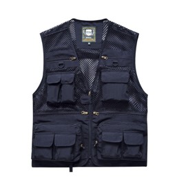 songlibin Men's Fishing Vest, For Work, Mesh, Breathable, For Outdoor Use, Many Pockets, For Photographers, Unisex, For Photography, Mountain Walking, Shooting, Mountain Climbing Clothes, For Summer