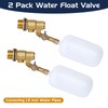 2 Pack Water Float Valve 1/2 inch, 1/2" Brass Float