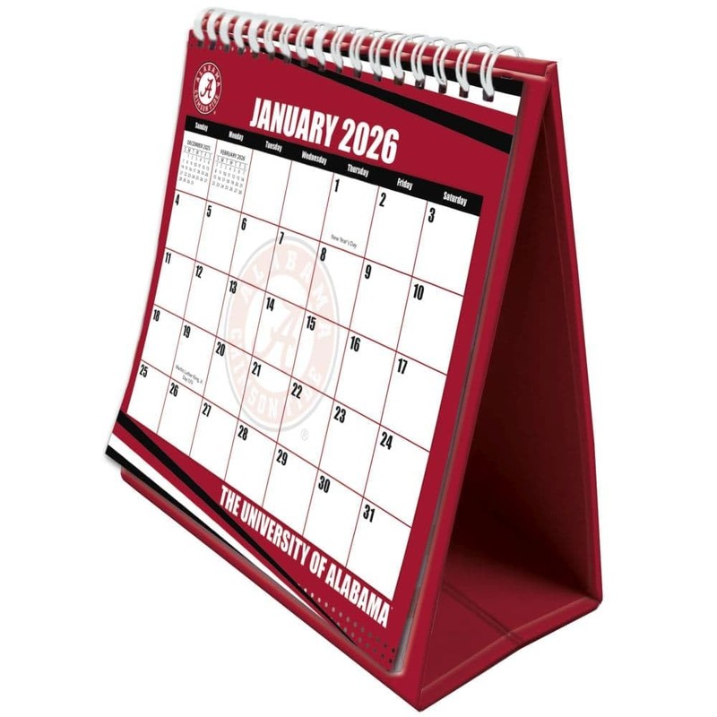 TURNER SPORTS Alabama Crimson Tide 2026 Easel Desk Calendar (26998902003)