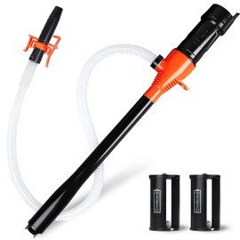 Portable Power Battery Pump, Fuel Transfer Pump Battery Operated Electric Siphon Pump for Gas, Fuel, Diesel, Water Transfer 2.2 GPM, Extra Long Hose