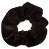 Mytoptrendz® Plain Soft Large Velvet Ponytail Hair Elastic Scrunchie (Brown)