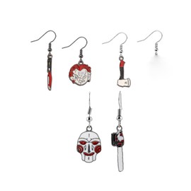 WSNANG Horror Scary Theme Movie Logo Earrings Horror Movie Fans Gift (Horror Earrings Set)
