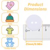 100 Pcs White Buttons for Crafts 1 Inch 2 Hole
