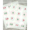 Handmade Advent calendar, Christmas countdown sticker set