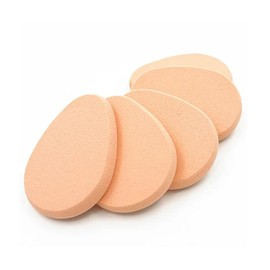 Make-up-Pinsel und -werkzeuge, superweicher Schaumstoff, leicht zu mischen, wiederverwendbar, waschbar, streifenfreie Anwendung, Beige, 5 Stück