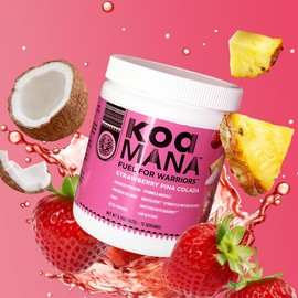 KOA MANA™ Superfood Hydration Drink Mix - Protein, Collagen, Fiber, Electrolytes, Vitamins & Minerals, Piperine, Protease Enzymes, Probiotics, Prebiotic, and Tagasweet™ - 15 Servings (Pina Colada)
