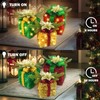 Caxchiling Christmas Lighted Gift Boxes 3 Pack Gift Boxes with